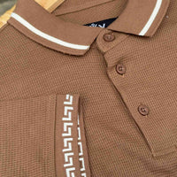 LCY | WAFFLE KNIT CONTRAST TIPPING POLO LCY