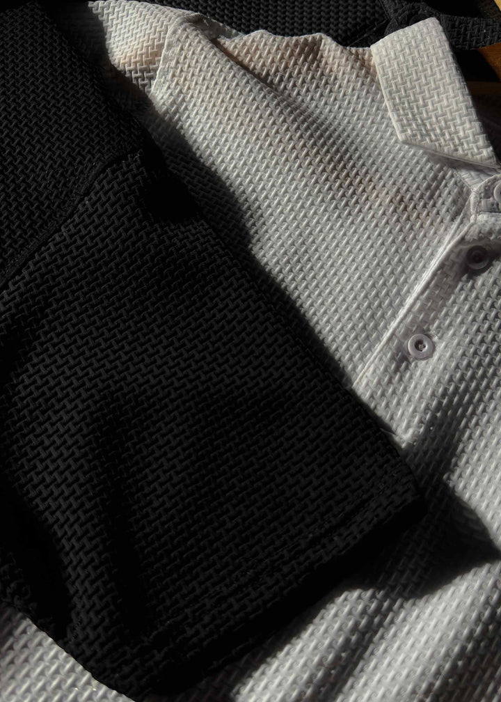 LCY | GEOMETRIC TEXTURED POLO LCY