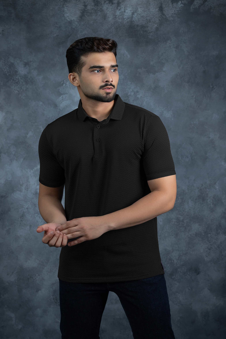 LCY | GEOMETRIC TEXTURED POLO LCY