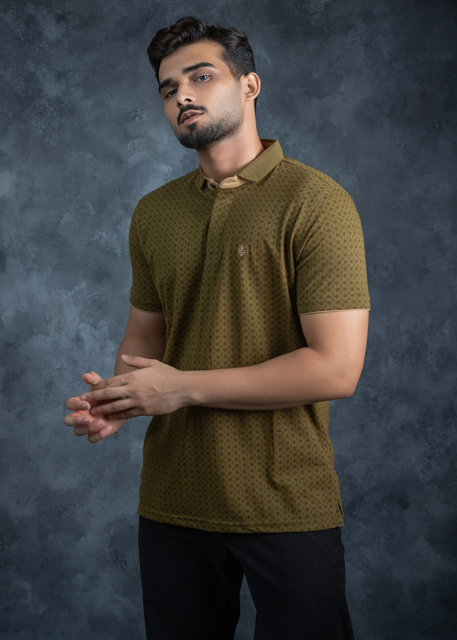 LCY | AOP Contrast Band Polo 