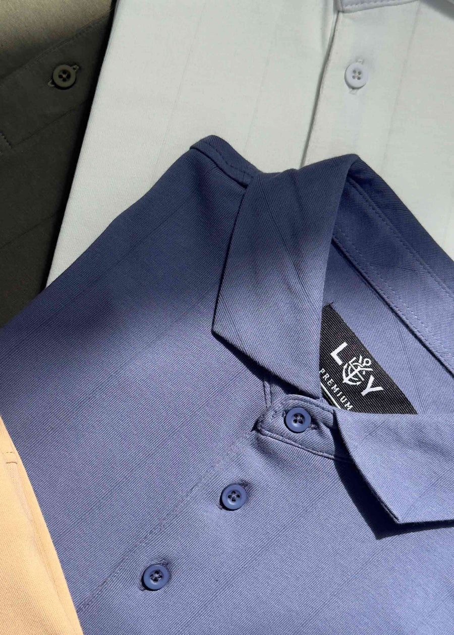 LCY | STRUCTURED VERTICAL STRIPE PREMIUM POLO LCY