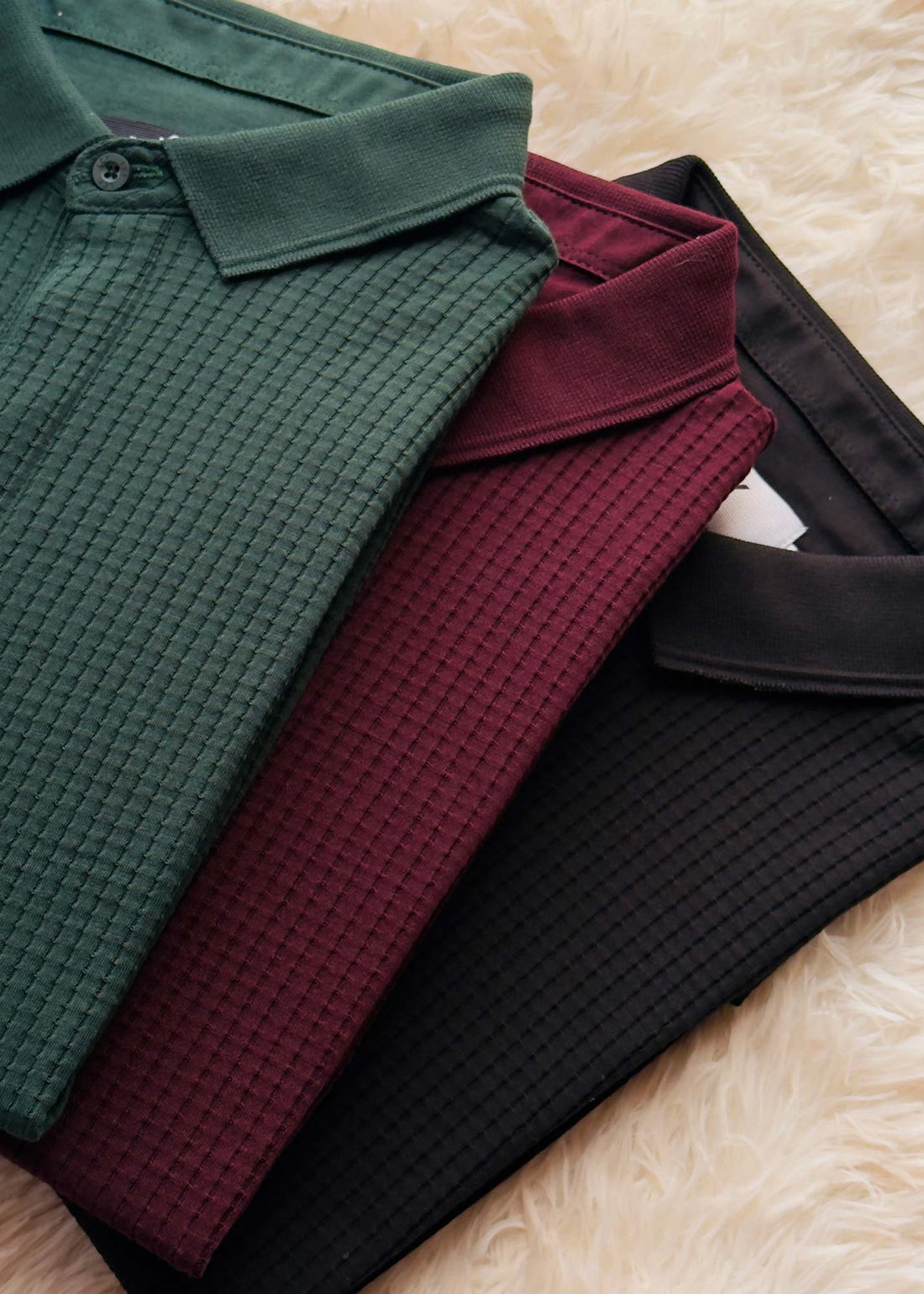 LCY | TEXTURED WAFFLE POLO LCY