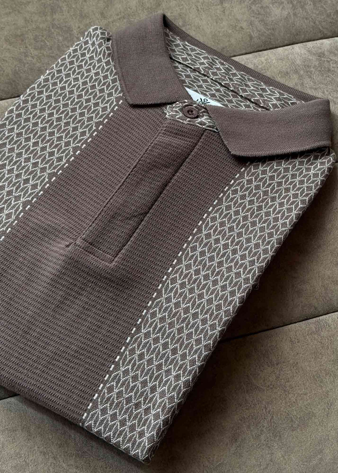 LCY | GEOMETRIC KNIT PATTERN POLO LCY