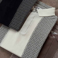 LCY | GEOMETRIC KNIT PATTERN POLO LCY