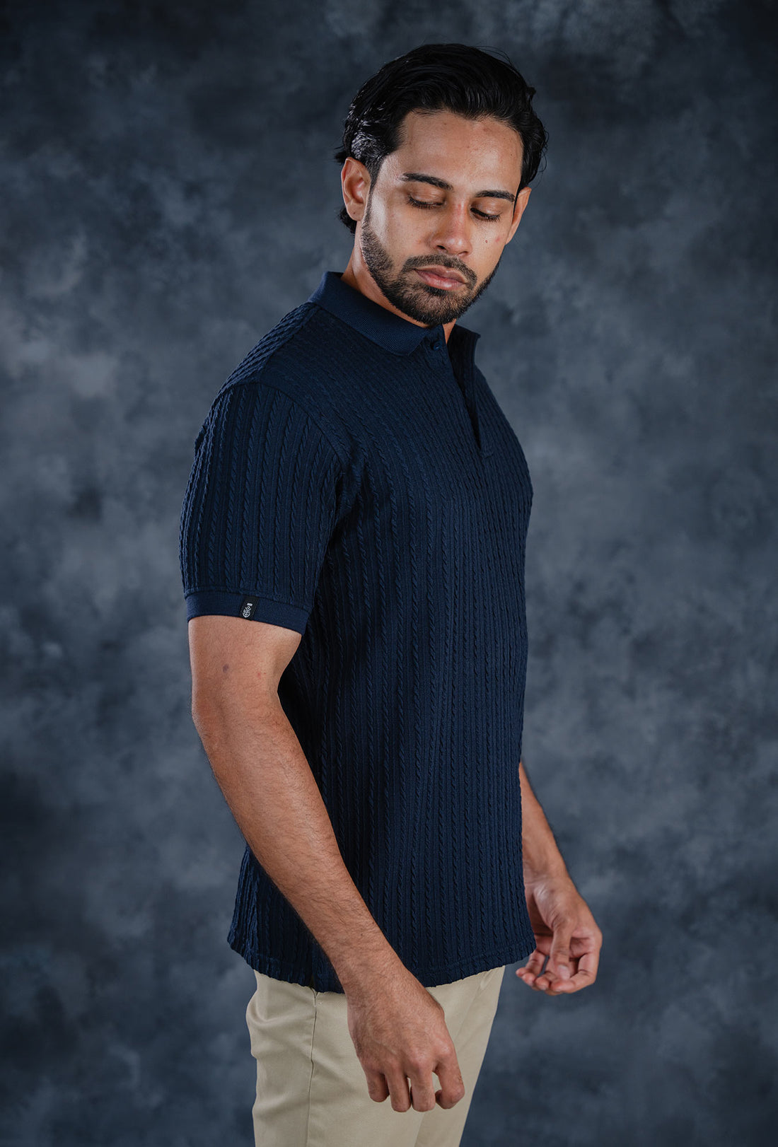 LCY | STRUCTURED JAQUARD STRIPE POLO LCY