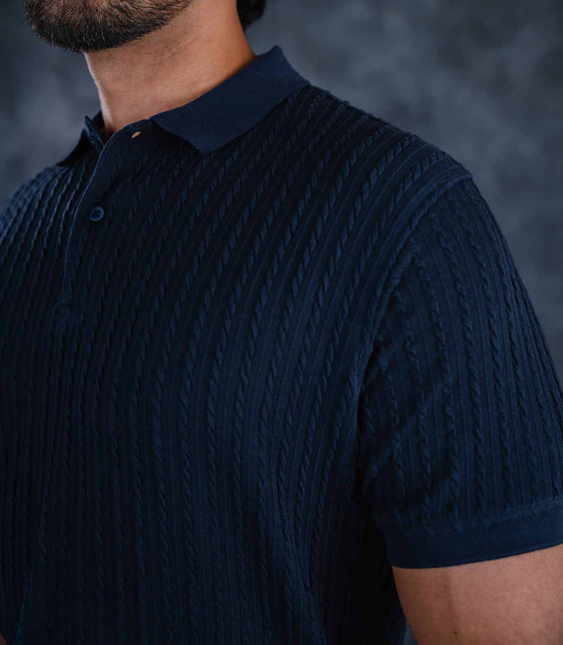 LCY | STRUCTURED JAQUARD STRIPE POLO LCY