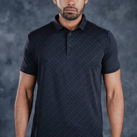 LCY | AW TONELY DARK GEOMETRIC AOP POLO LCY