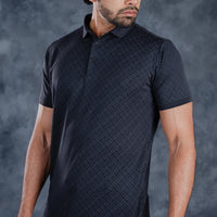 LCY | AW TONELY DARK GEOMETRIC AOP POLO LCY