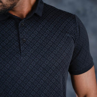 LCY | AW TONELY DARK GEOMETRIC AOP POLO LCY