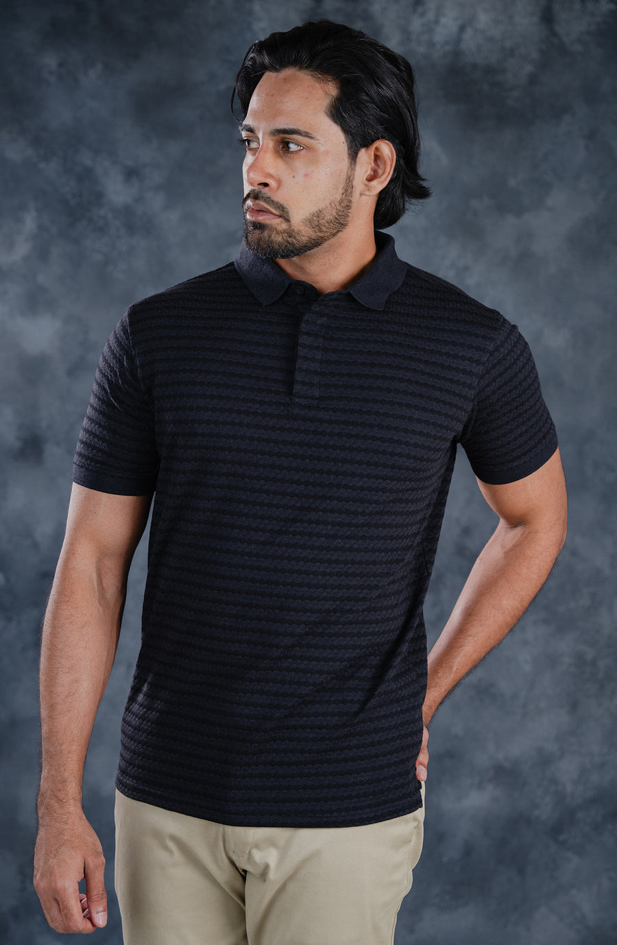 LCY | AW HONEYCOMB STRUCTURED POLO LCY