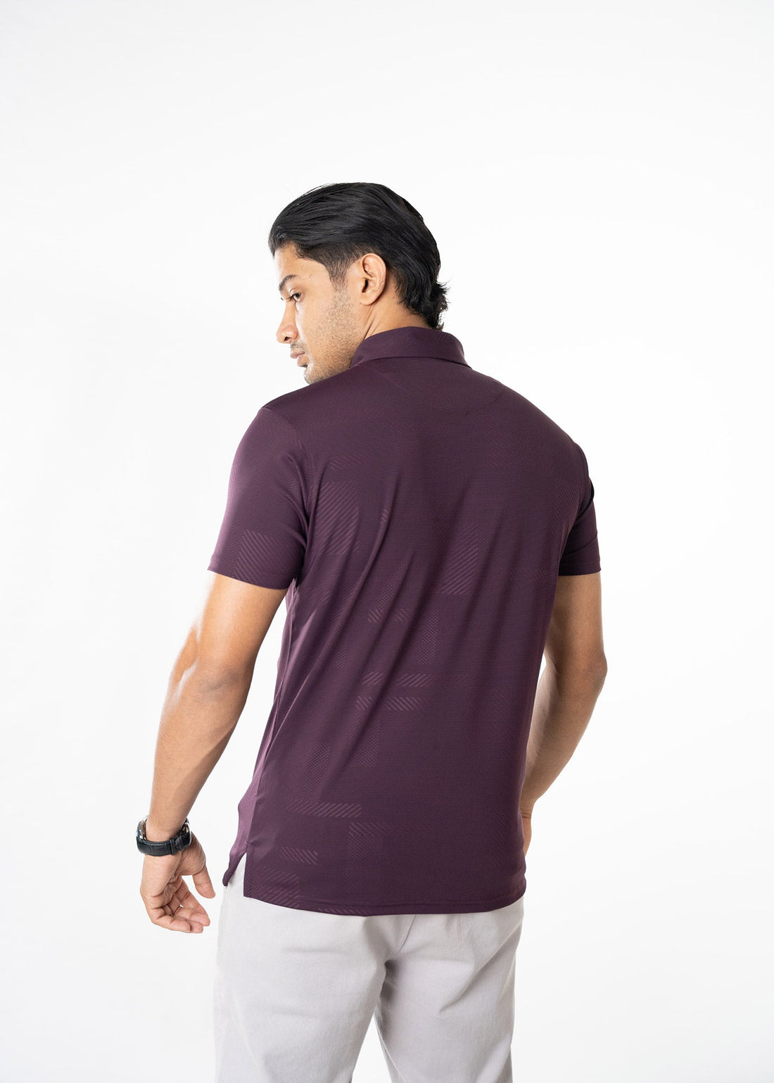 LCY | TONAL GEOMETRTIC TEXTURE PREMIUM POLO LCY