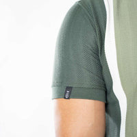 LCY | TWO-TONE CONTRAST VERTICAL STRIPE POLO LCY