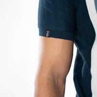 LCY | TWO-TONE CONTRAST VERTICAL STRIPE POLO LCY