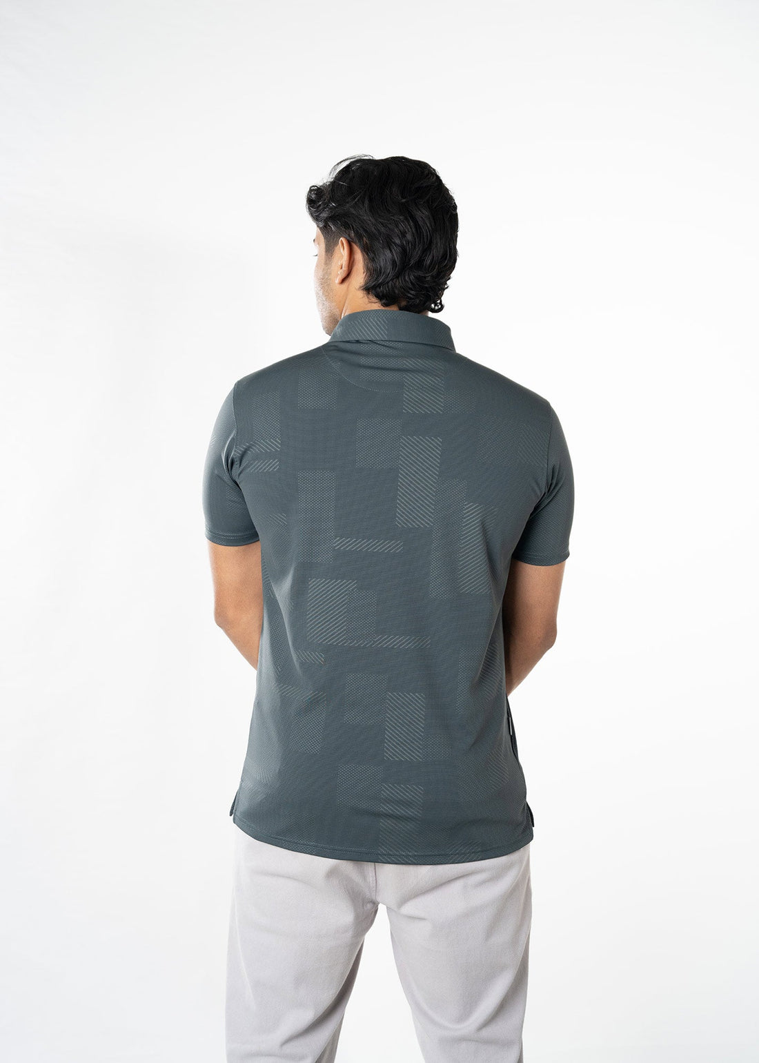 LCY | TONAL GEOMETRTIC TEXTURE PREMIUM POLO LCY