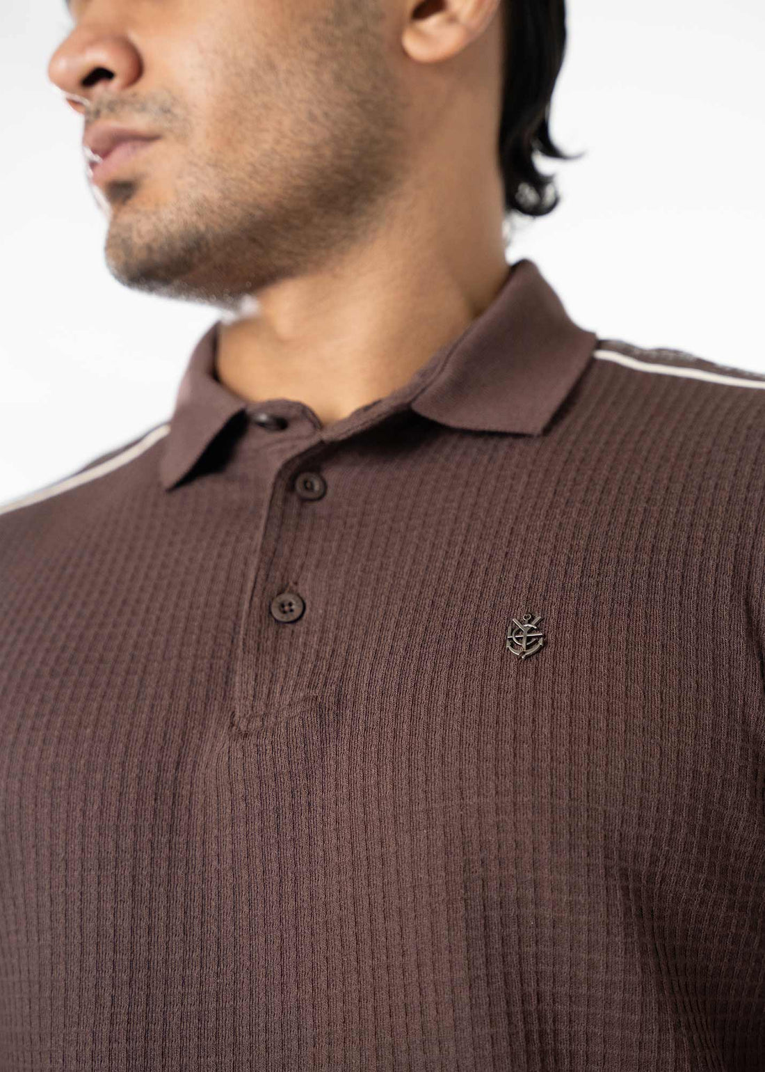 LCY | WAFFKE KNIT SHOULDER TAPE POLO LCY