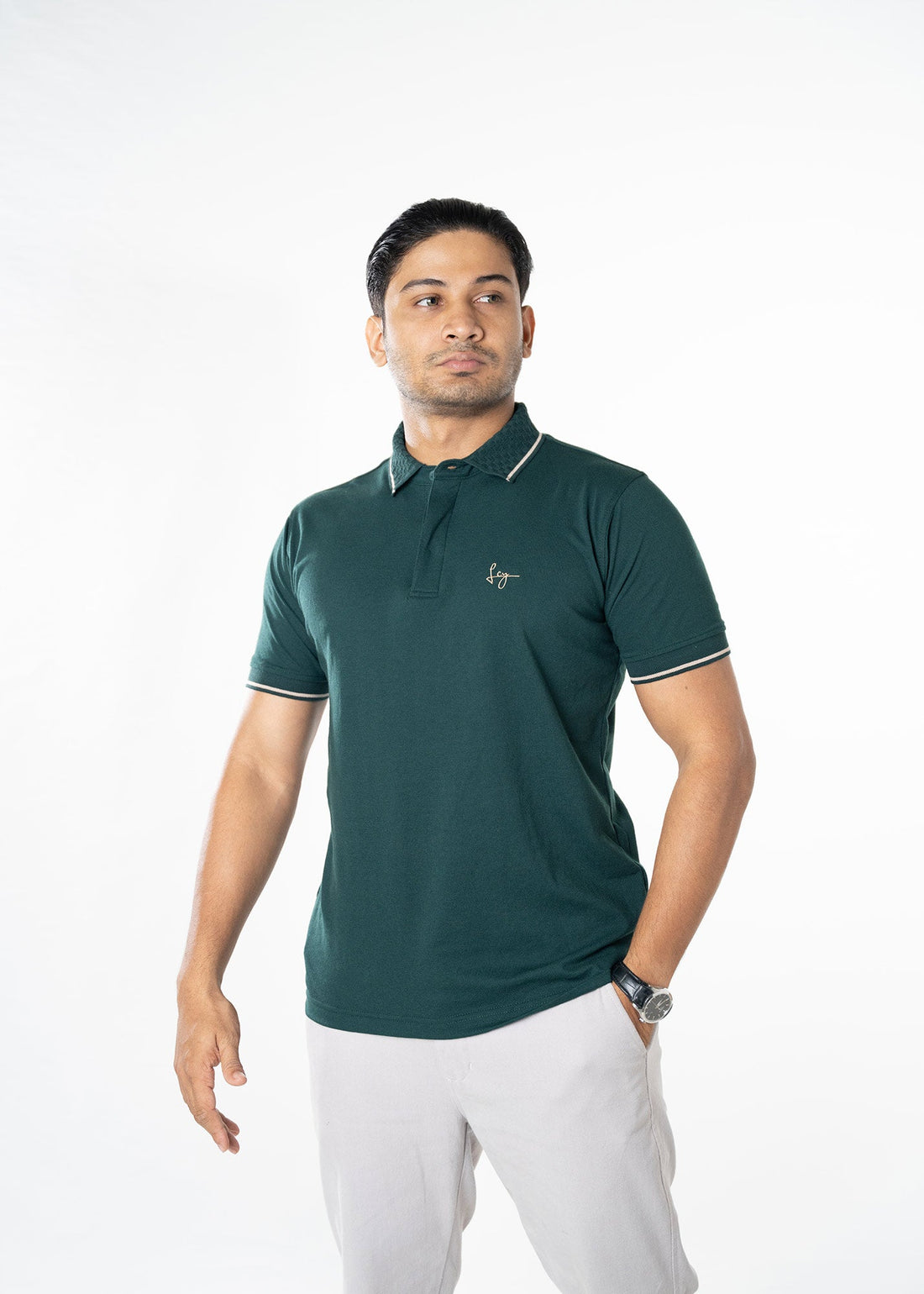 LCY | TIPPING JAQUARD COLLAR POLO LCY