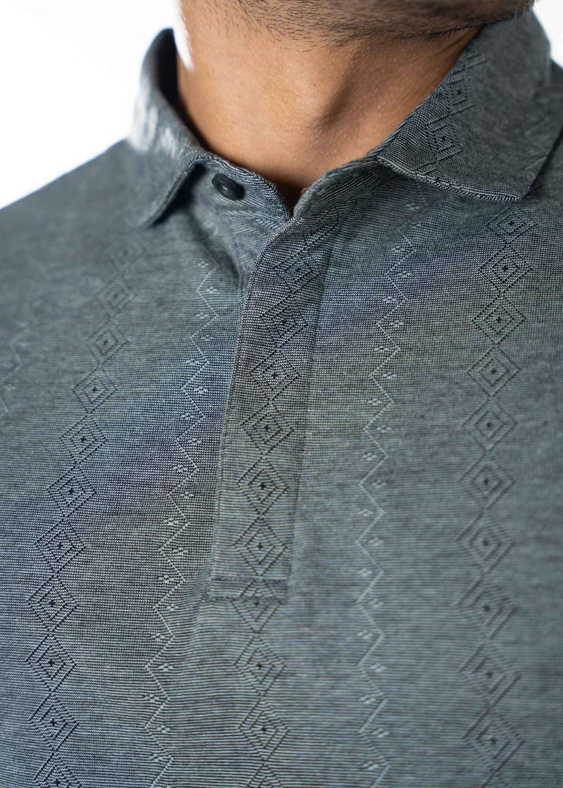LCY | TONAL GEOMETRIC PATTERN POLO LCY