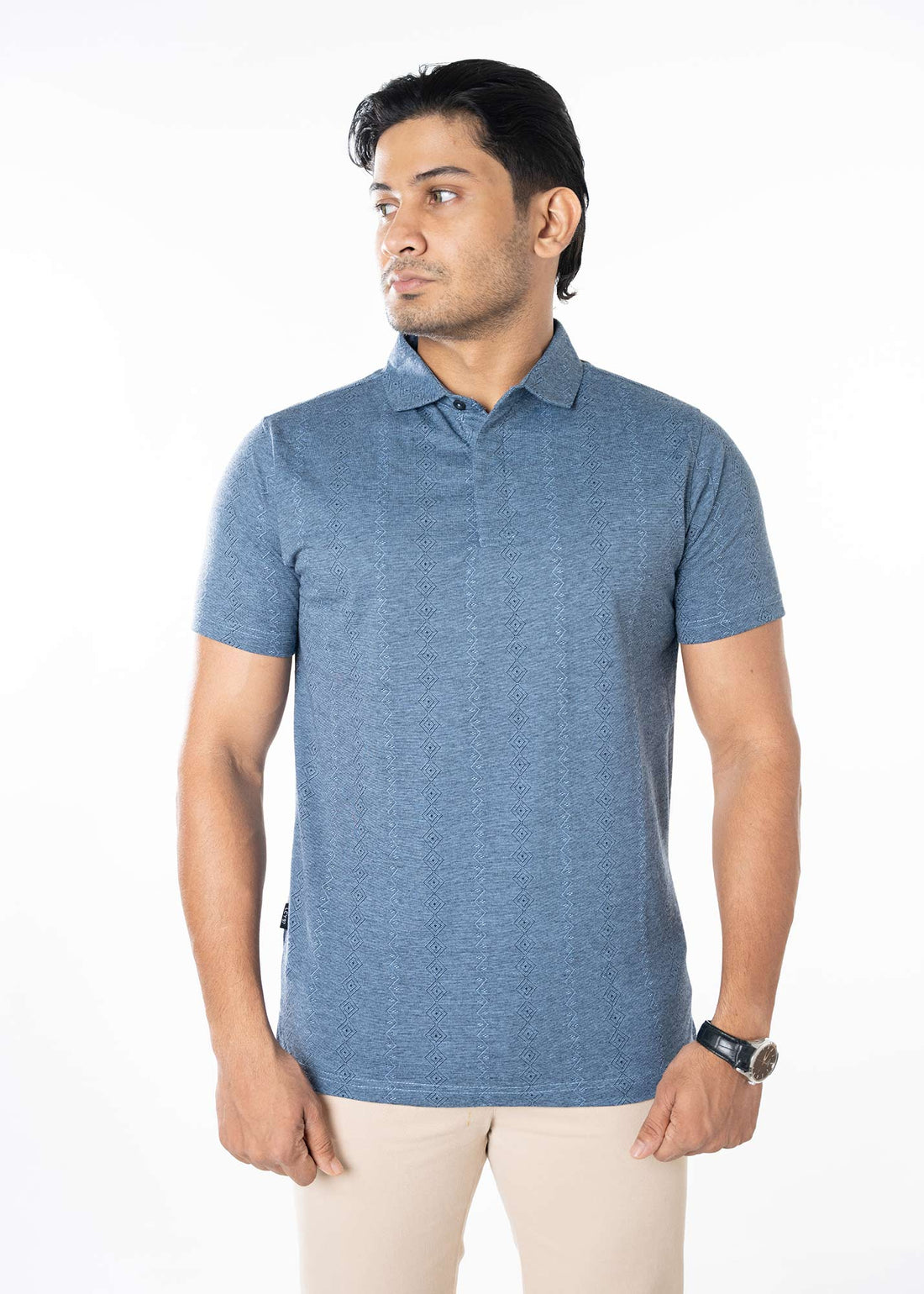 LCY | TONAL GEOMETRIC PATTERN POLO LCY