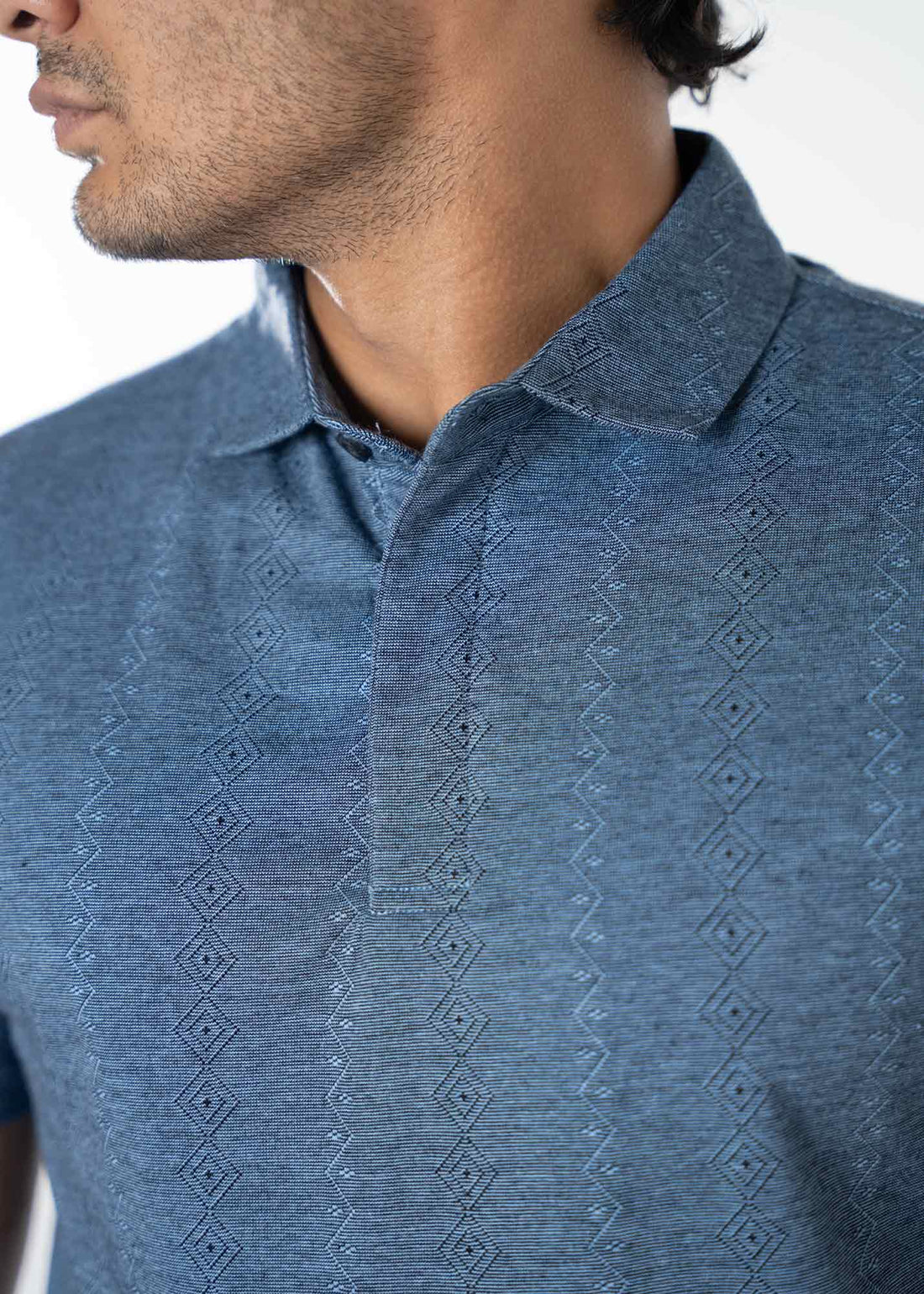 LCY | TONAL GEOMETRIC PATTERN POLO LCY