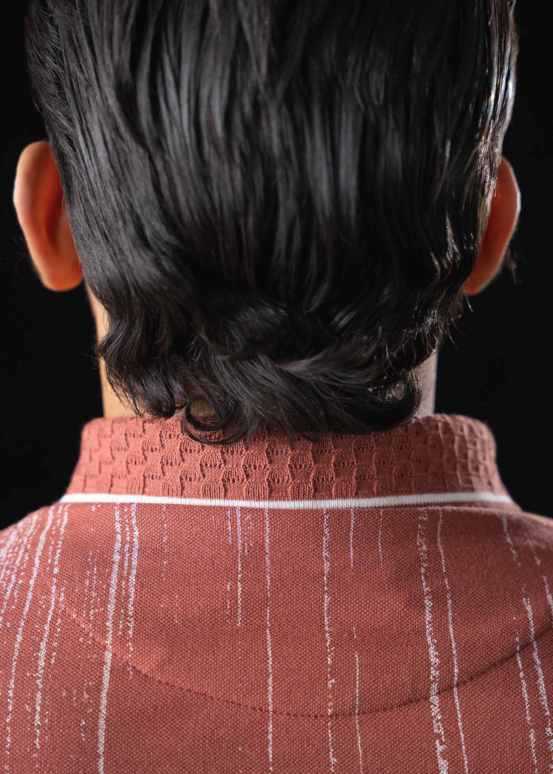 LCY | CONTRAST VERTICAL STREAK PRINT POLO LCY