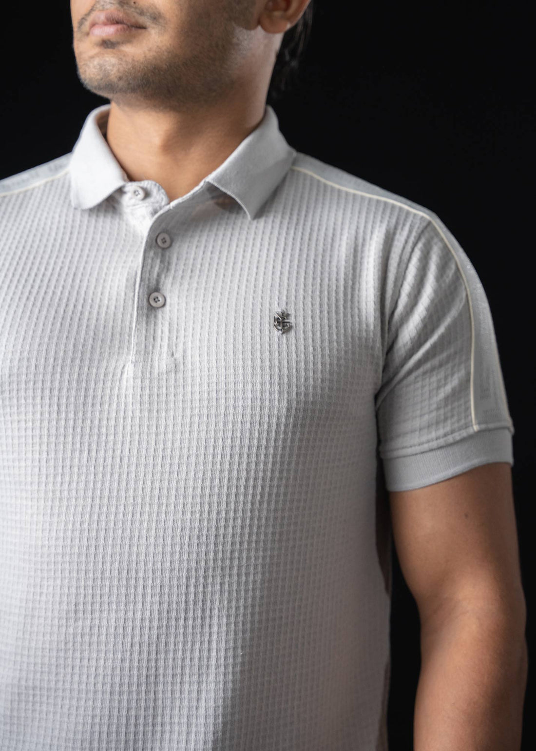 LCY | WAFFKE KNIT SHOULDER TAPE POLO LCY