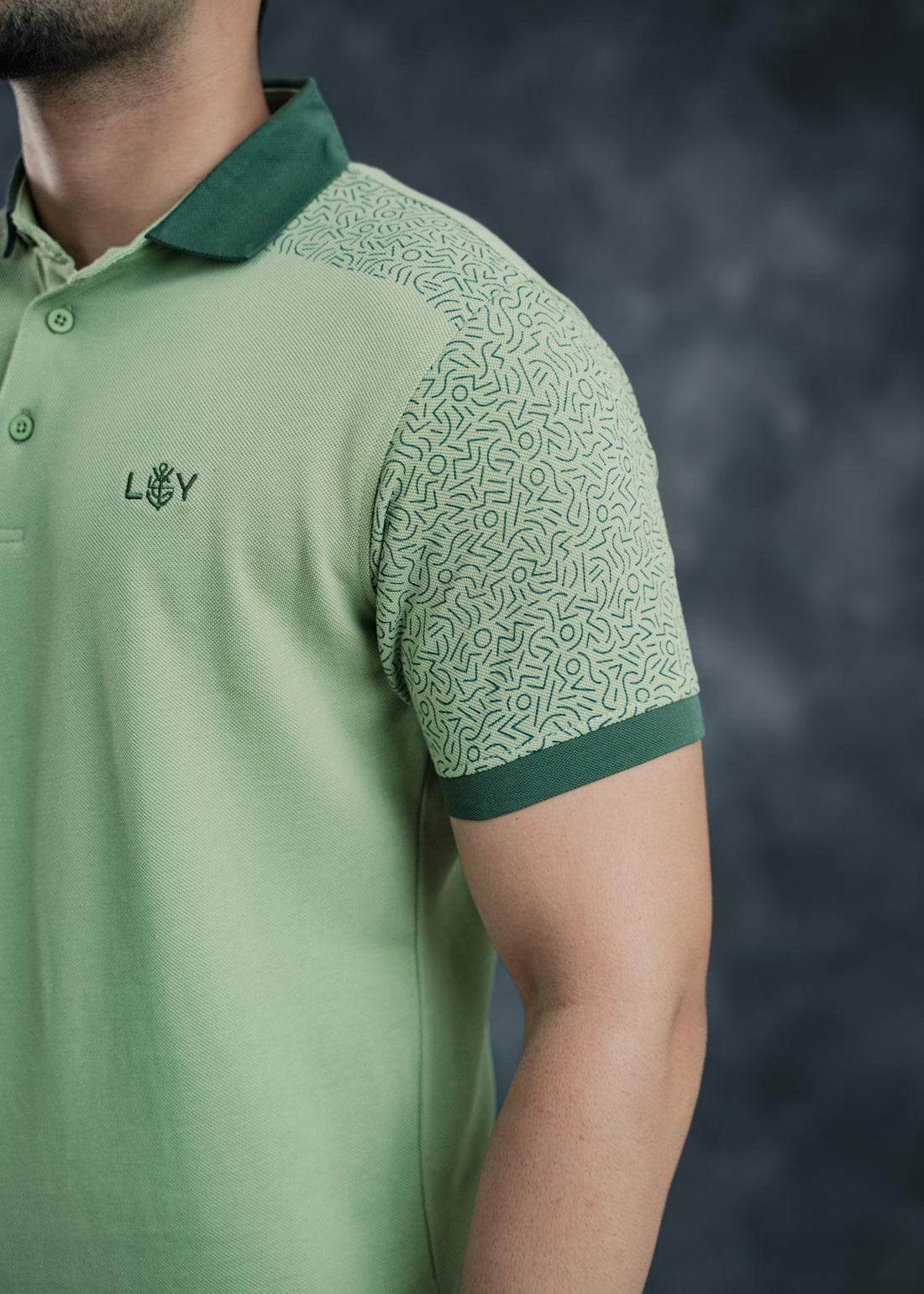 LCY | Printed Sleeves Basic Polo LCY