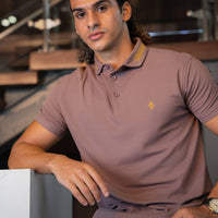 LCY | Contrast Embroiderey Basic Polo