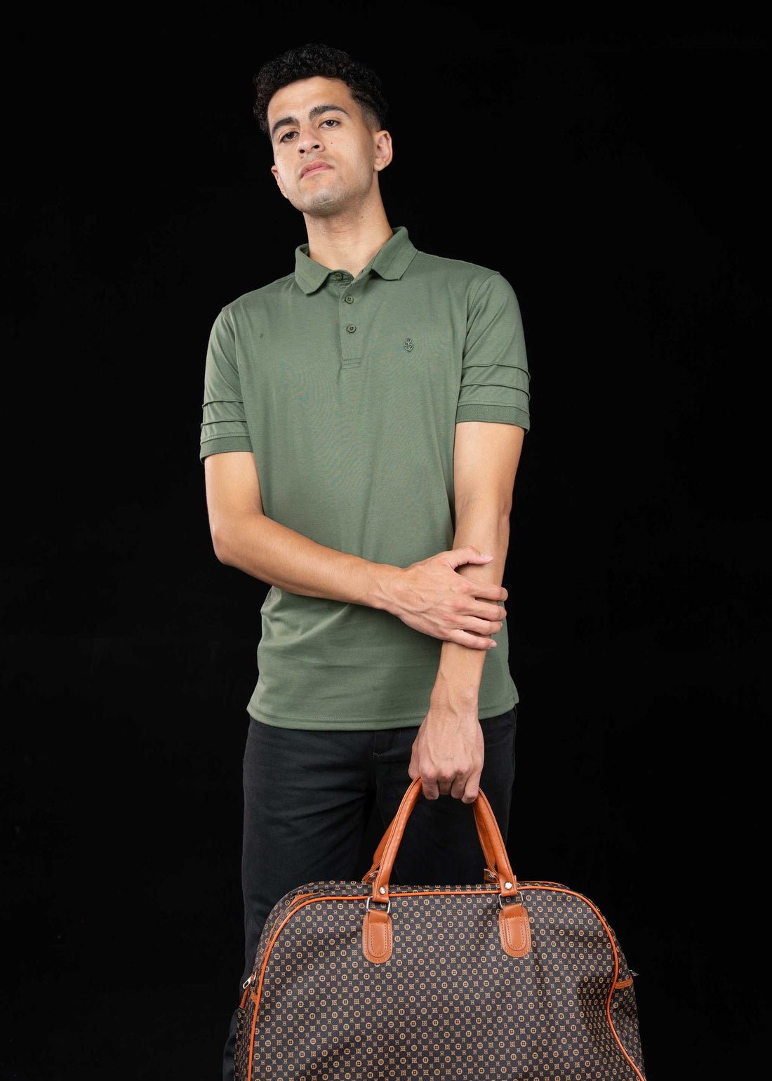 LCY | STRIPED RIB SLEEVED POLO LCY