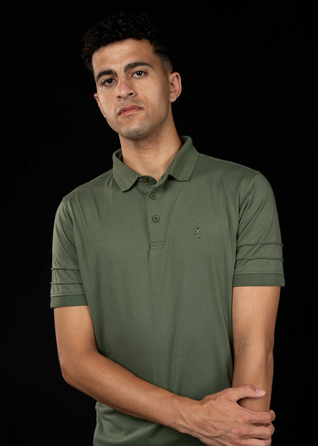 LCY | STRIPED RIB SLEEVED POLO LCY