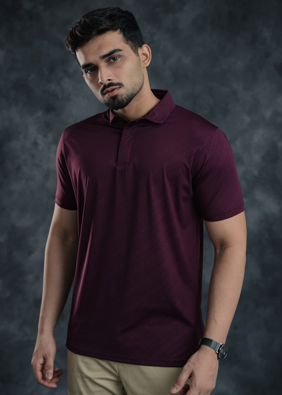 LCY | Premium Geometric Print Polo LCY