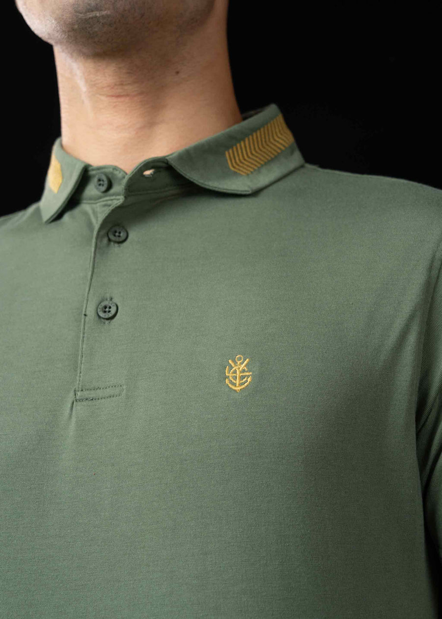 LCY | EMBROIDERED CHEVRON POLO LCY