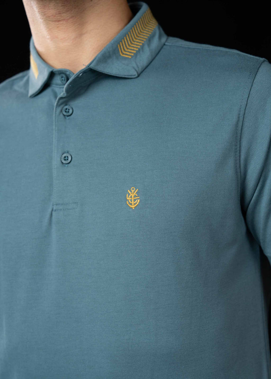 LCY | EMBROIDERED CHEVRON POLO LCY