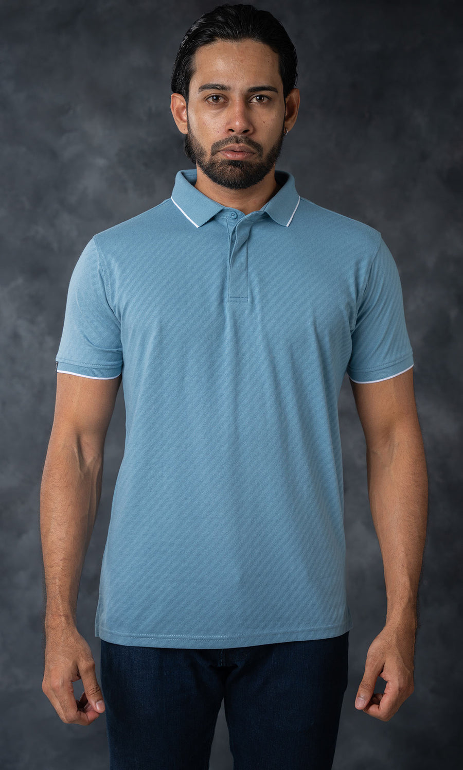 LCY | AW STRUCTURED STRIPE PIQUE POLO LCY