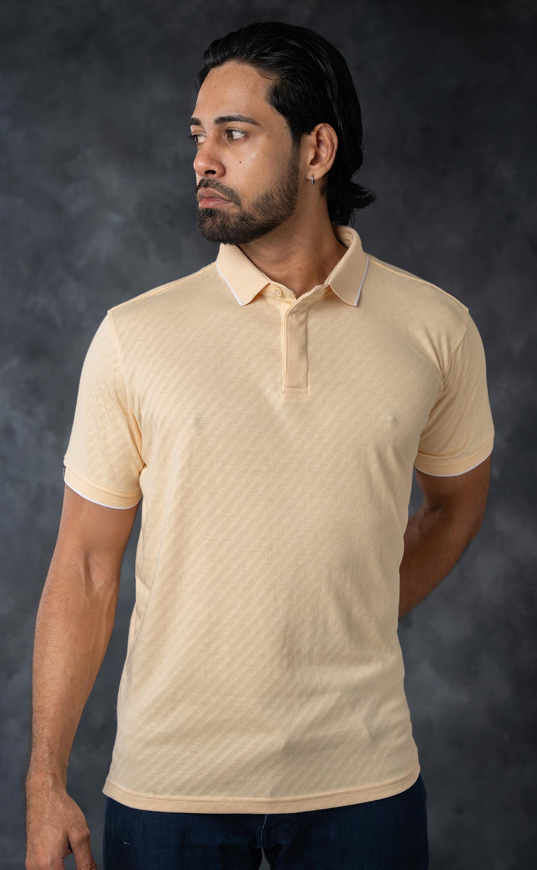 LCY | AW STRUCTURED STRIPE PIQUE POLO LCY