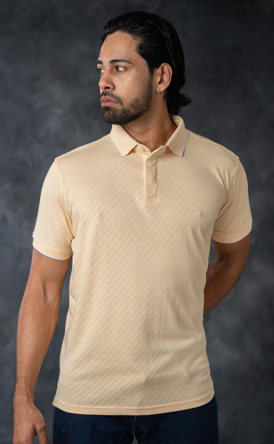 LCY | AW STRUCTURED STRIPE PIQUE POLO LCY