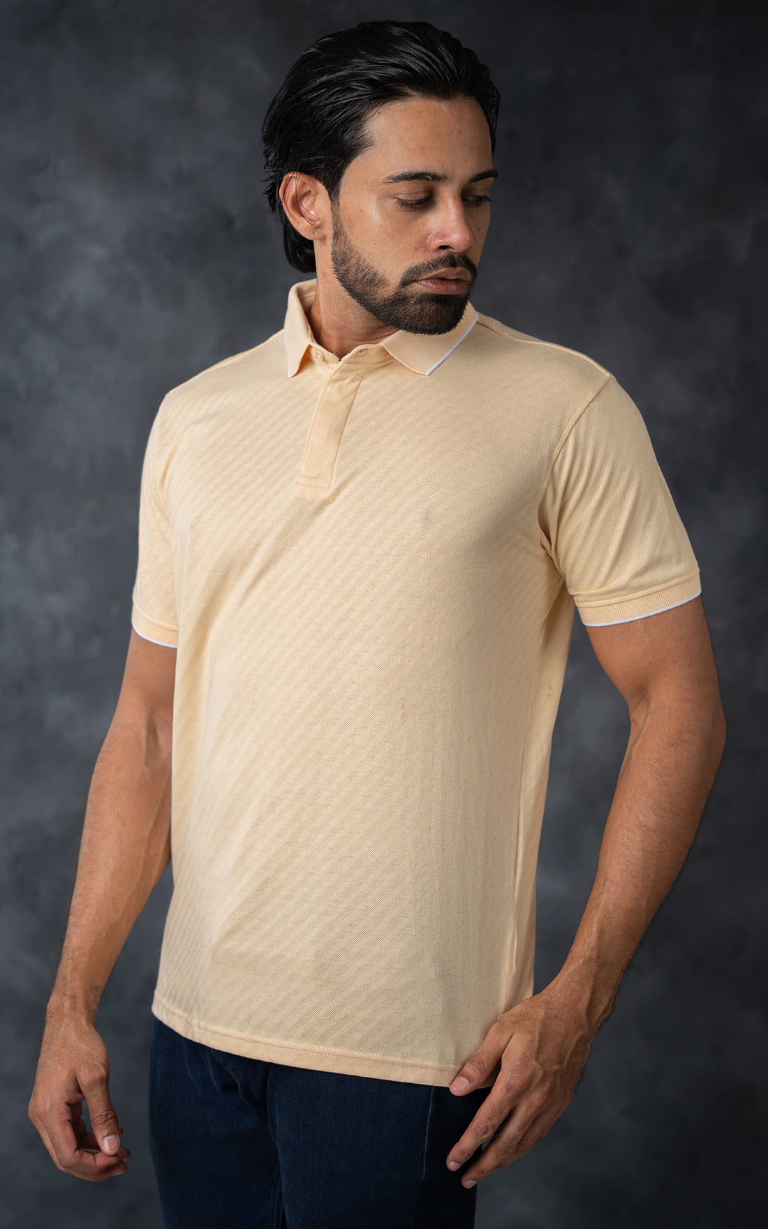 LCY | AW STRUCTURED STRIPE PIQUE POLO LCY