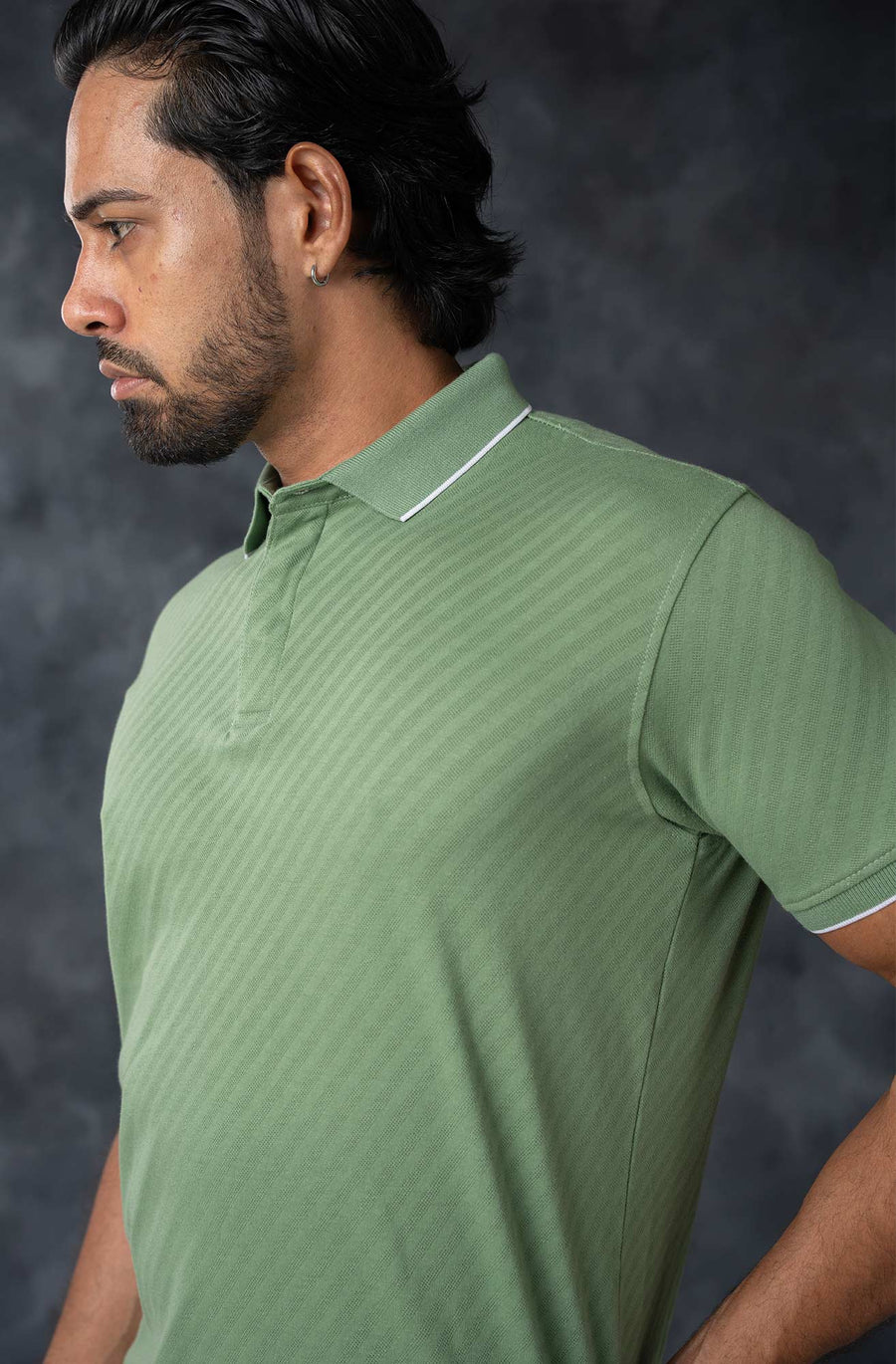 LCY | AW STRUCTURED STRIPE PIQUE POLO LCY