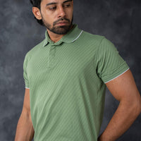 LCY | AW STRUCTURED STRIPE PIQUE POLO LCY