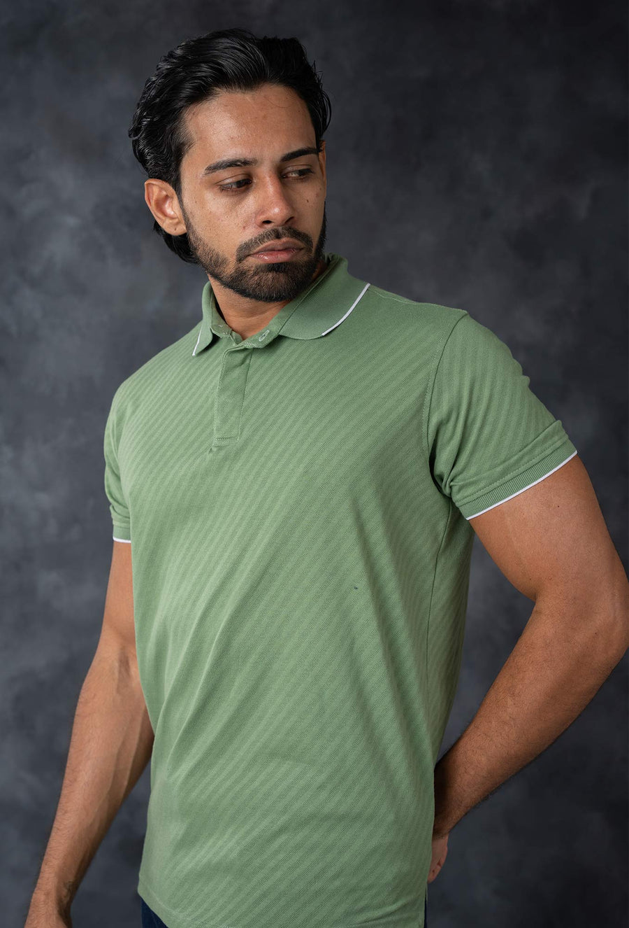 LCY | AW STRUCTURED STRIPE PIQUE POLO LCY