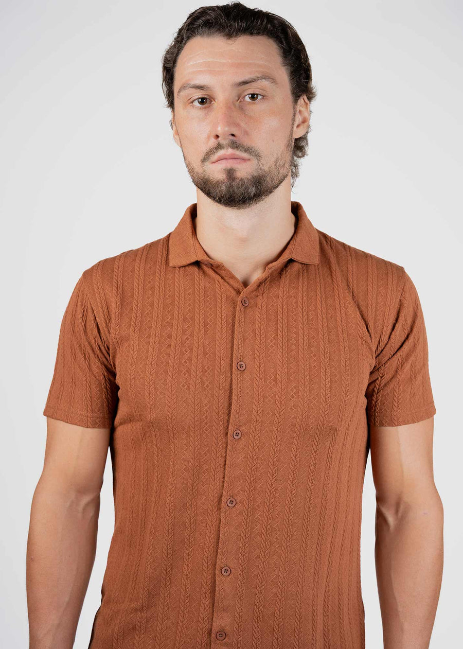 LCY | TEXTURED STRIPE SHIRT