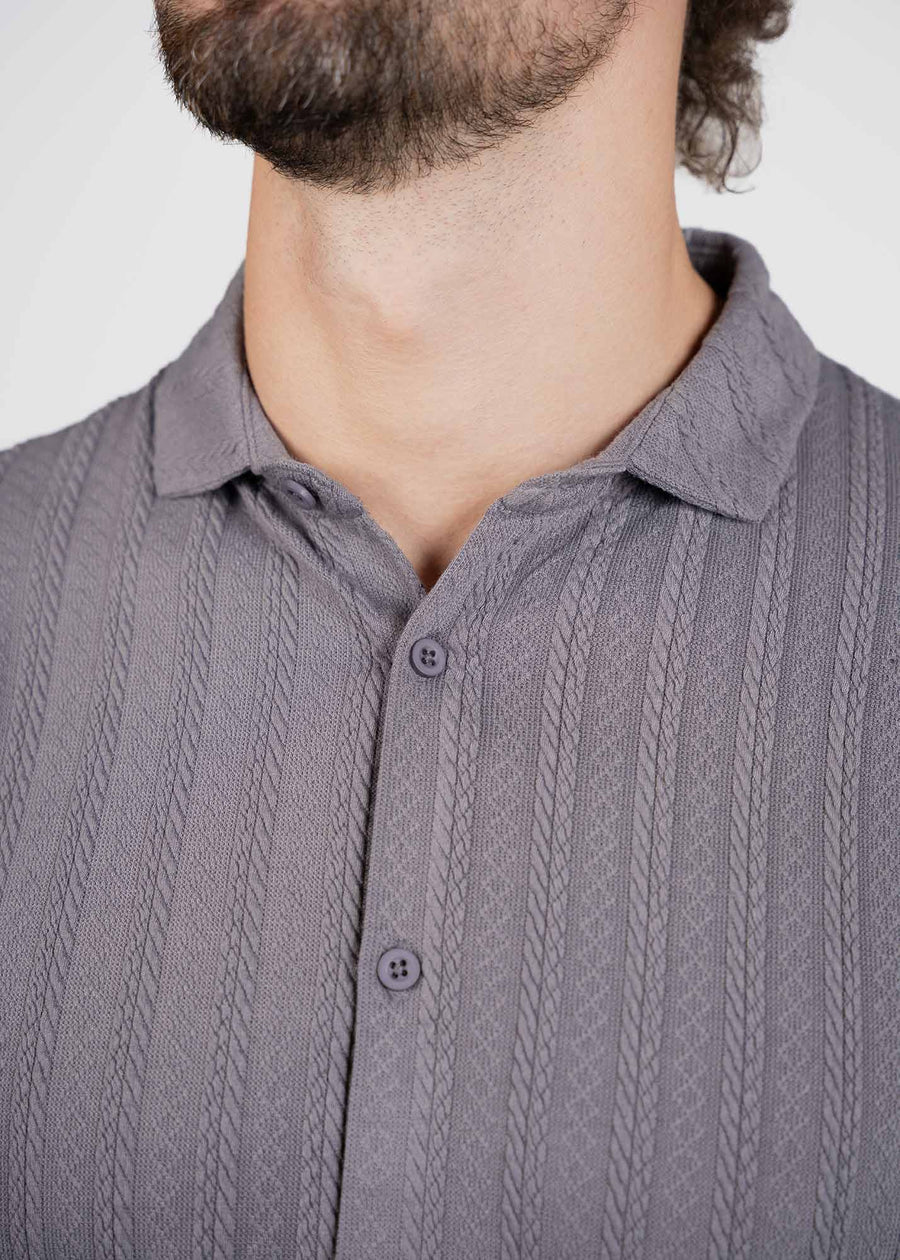 LCY | TEXTURED STRIPE SHIRT