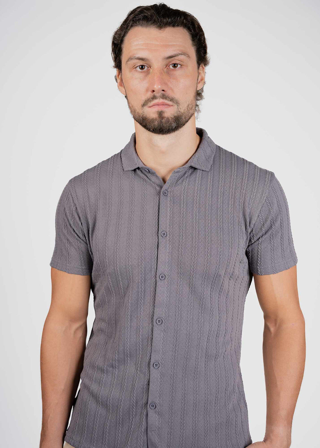 LCY | TEXTURED STRIPE SHIRT