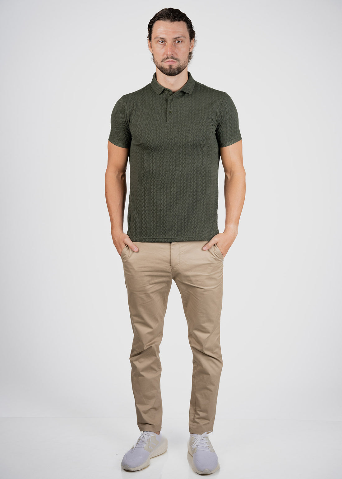 LCY | TEXTURED STRIPE POLO