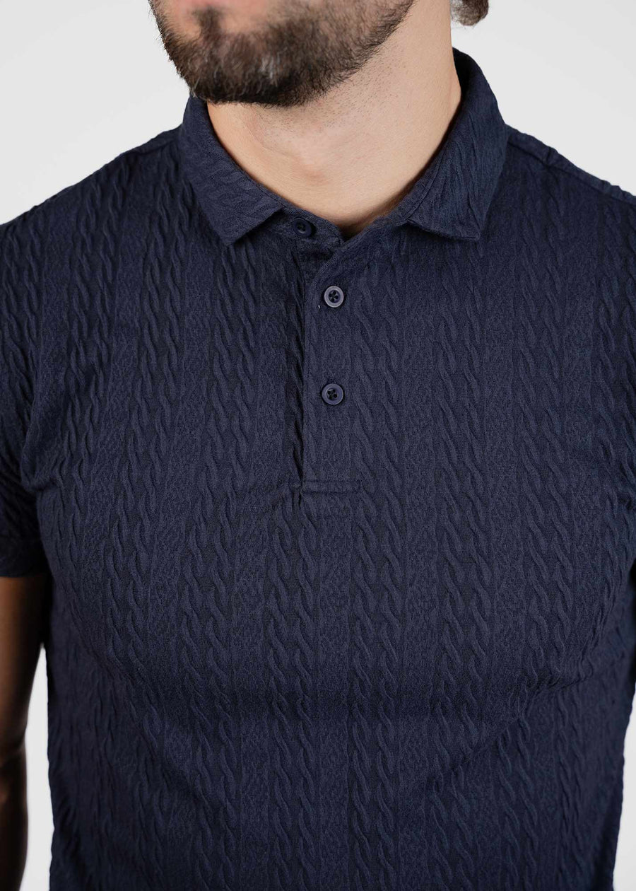 LCY | TEXTURED STRIPE POLO