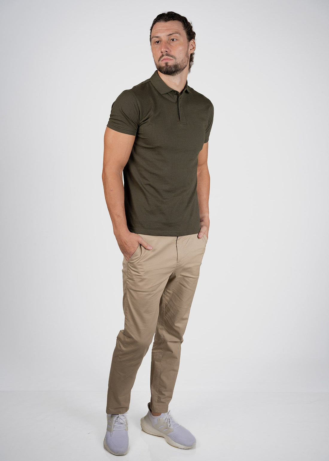 LCY | TEXTURED VERTICAL STRIPE POLO LCY