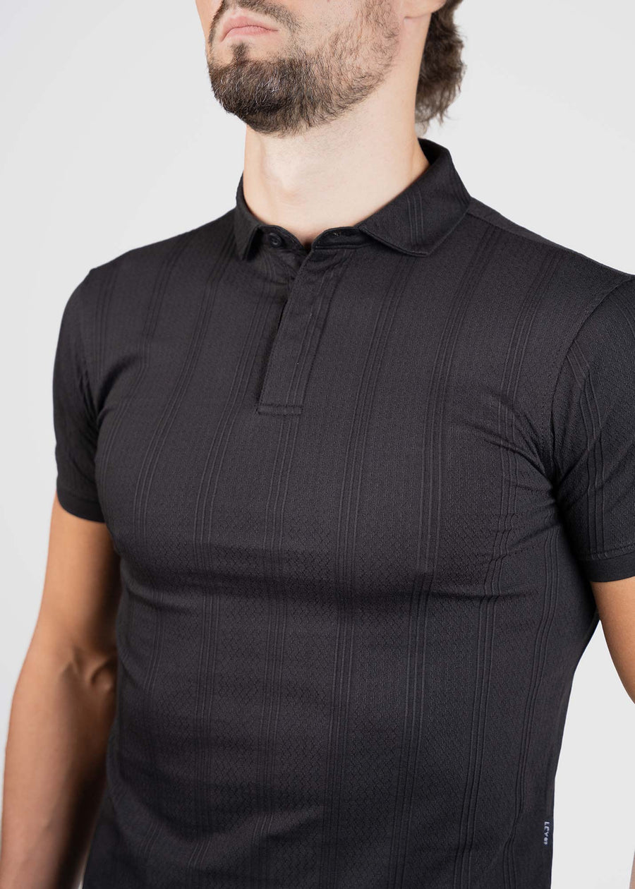 LCY | TEXTURED VERTICAL STRIPE POLO LCY