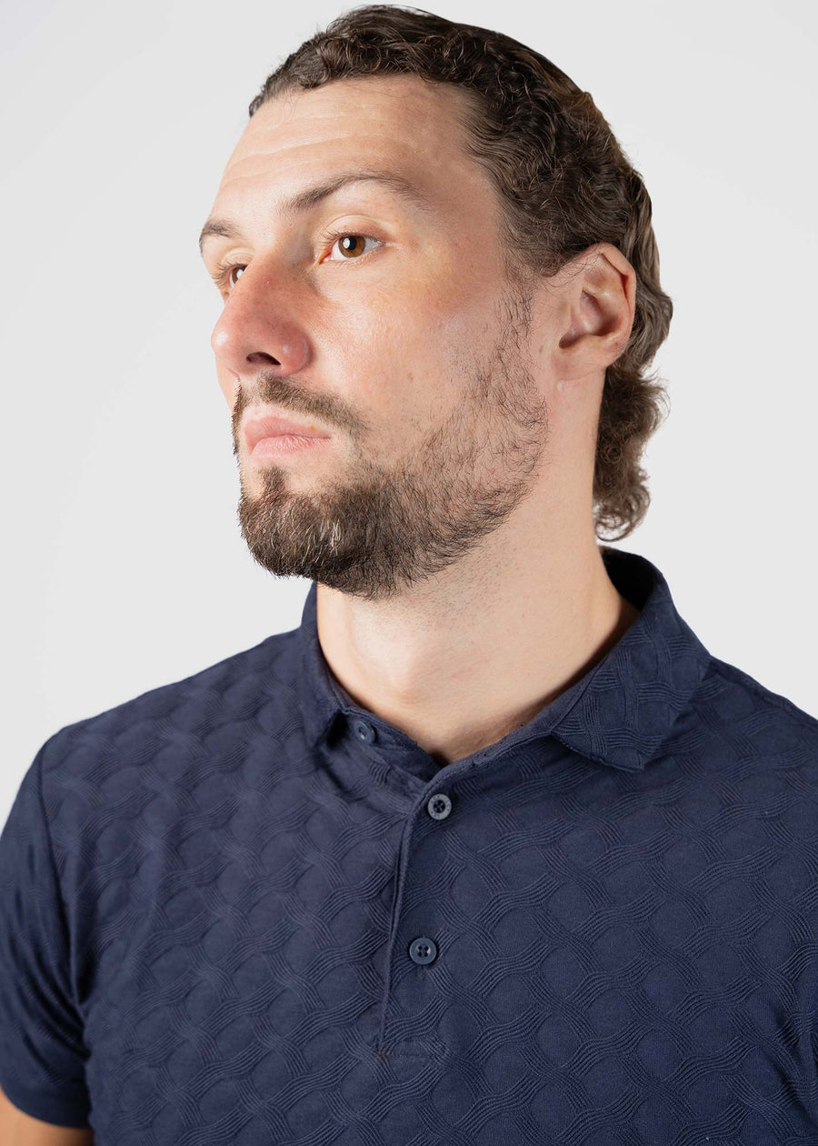 LCY | ISLAND RAYS TEXTURED POLO