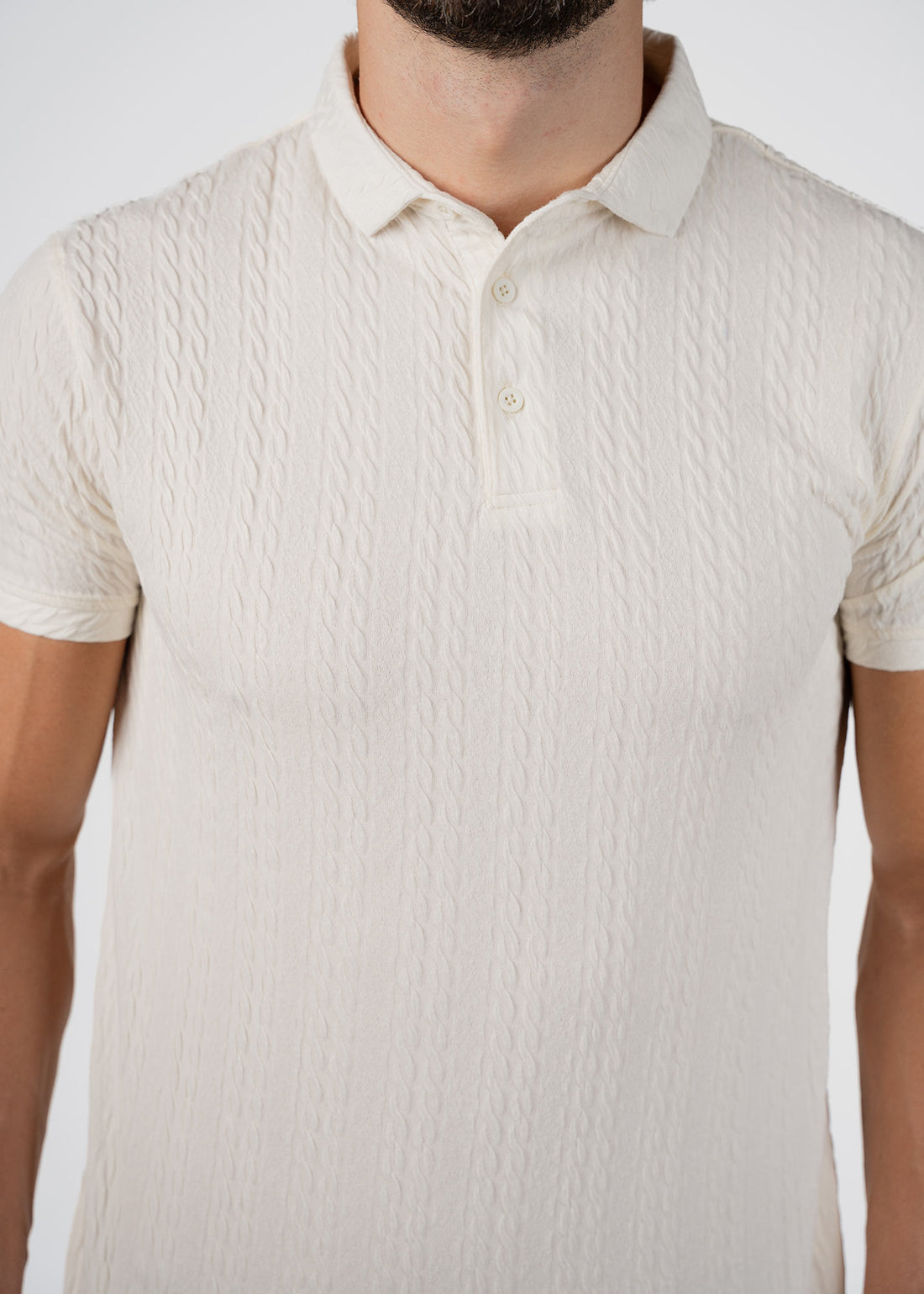 LCY | TEXTURED STRIPE POLO