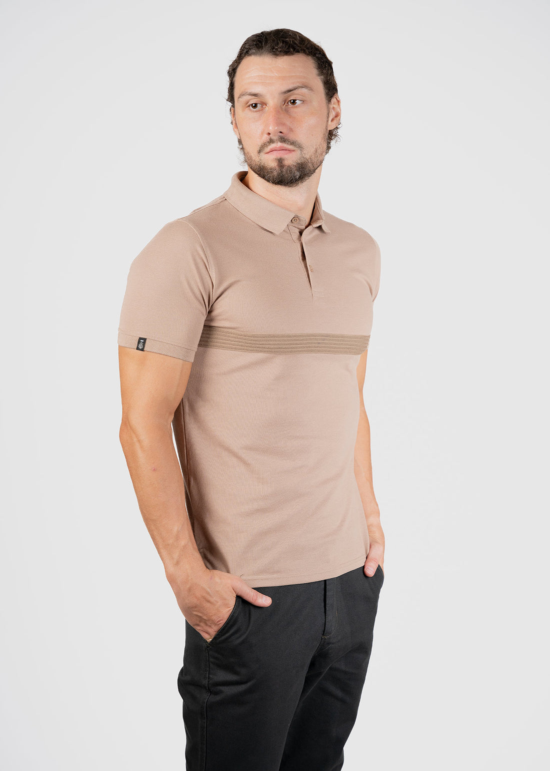 LCY | ISLAND RAYS DEPTH STRIPED POLO