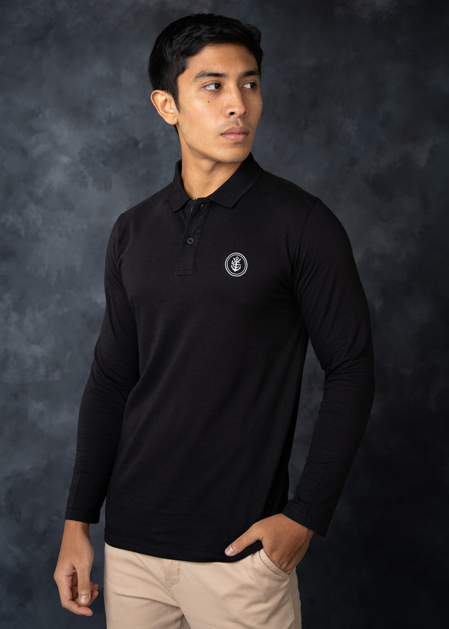 LCY | TEXTURED LONG SLEEVE POLO LCY